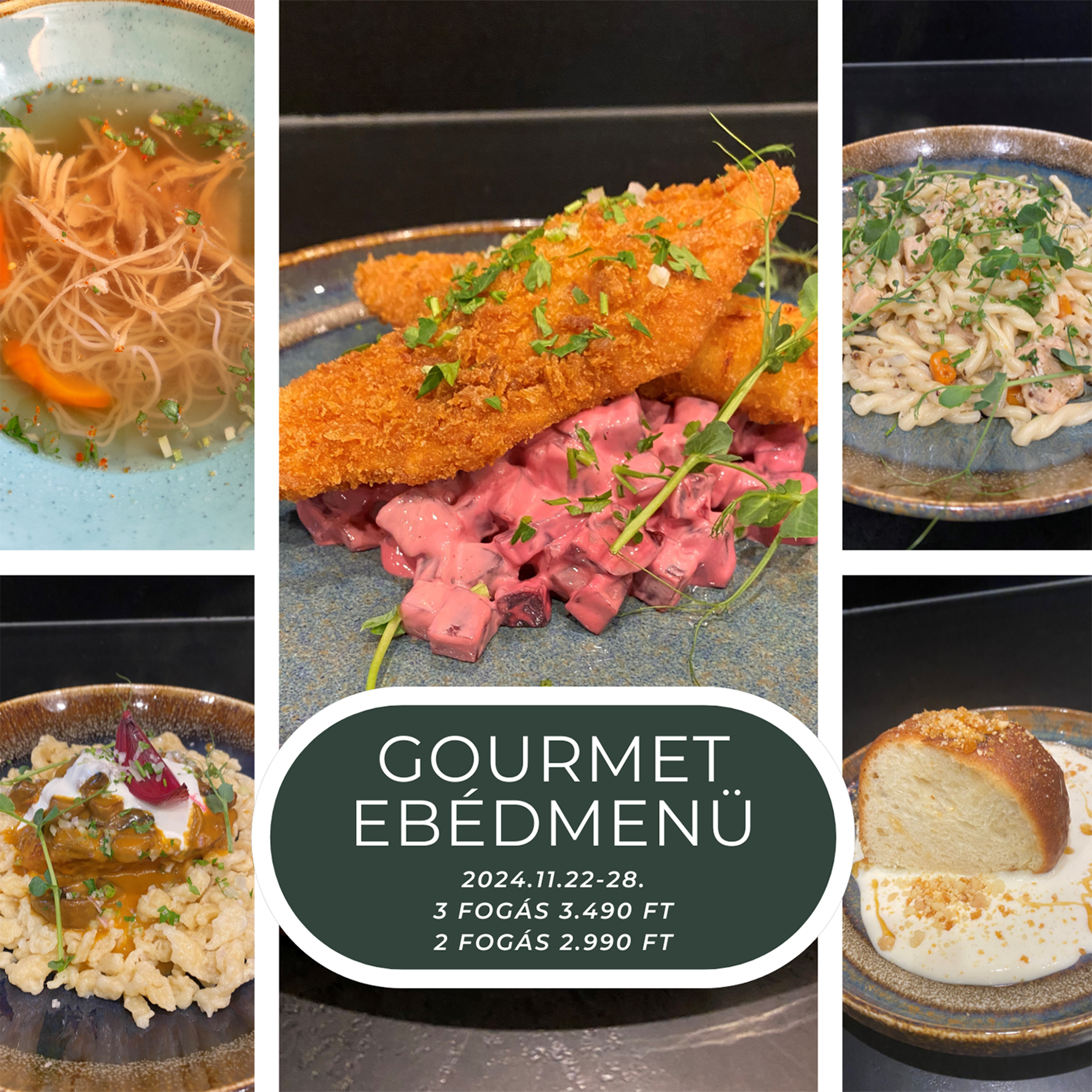 Heti Gourmet Ebédmenü a hévízi Liget Royal Étteremben - 2024.11.22-28.